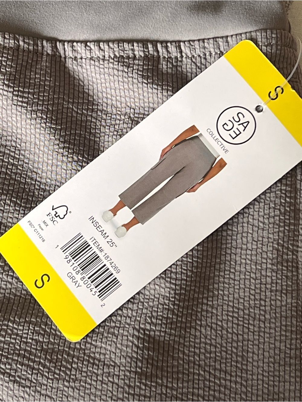 High-Rise Wide Leg Cargo Pants in Heather Gray - Picture 8 of 8